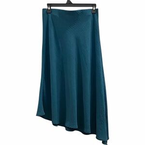 Jade by Jane Asymmetrical Teal Skirt Size Medium 100%Poly